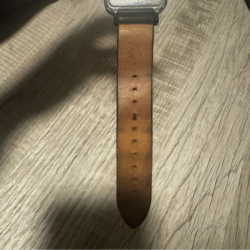 Lacoste LG 56.4.22.2304 Watch With Leather Band Square Face RARE Needs Battery
